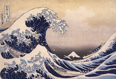 Trinta e seis vistas do Monte Fuji- A Grande Onda ao largo da costa de Kanagawa de Katsushika Hokusai